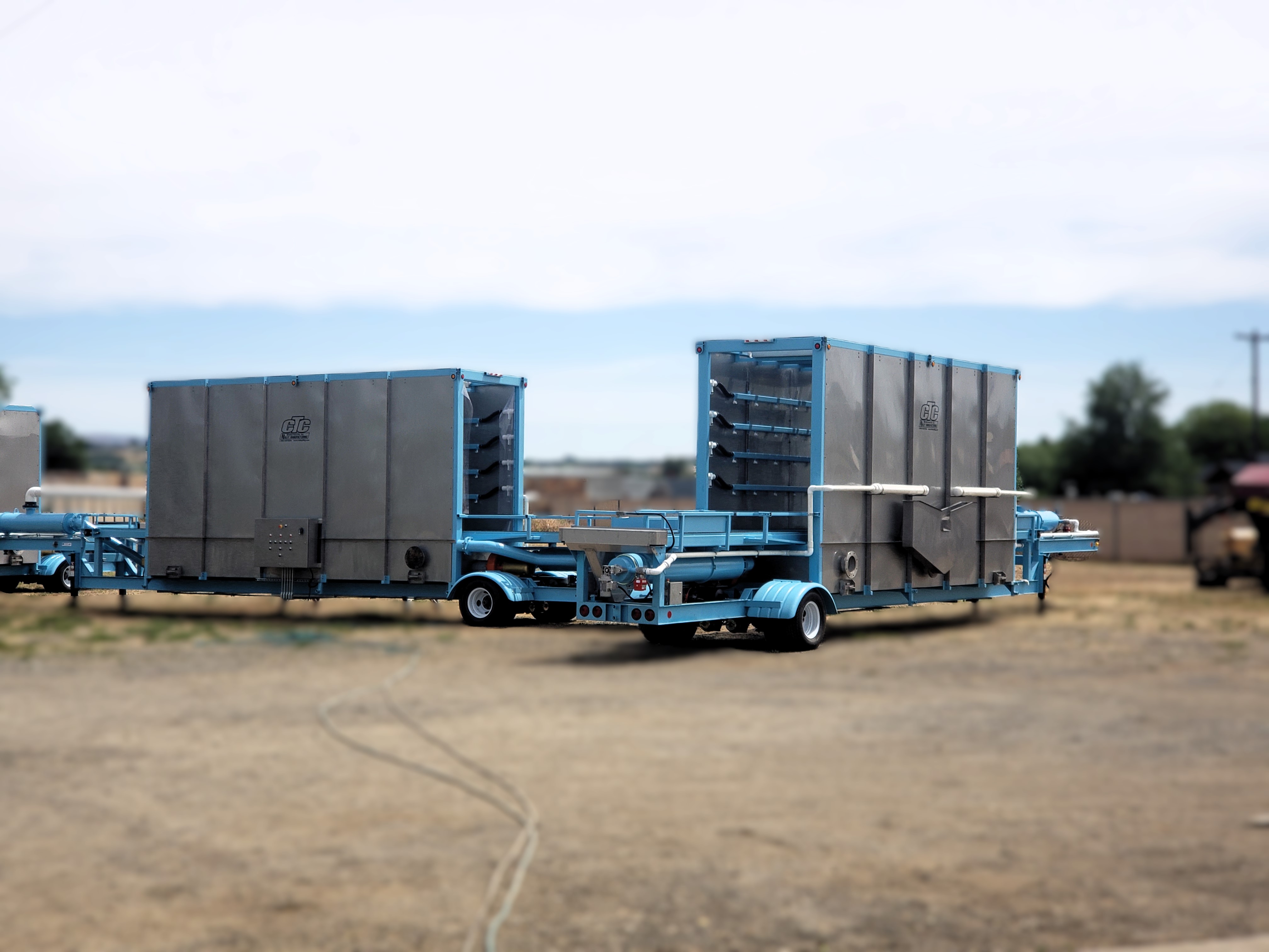 CTC Waterworks hydrocooling systems in agricultural field setting